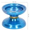 Unresponsive Aluminum Alloy Yoyo Ball, Advanced Yoyo Toy with 3 Strings and Glove, High Stability Metal Yoyo for Trick Training and Bind Return Practice (Blue) view 4