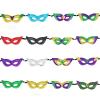 16Pcs Gold Purple Green Sequins Masquerade Venetian Mask,Vintage Venetian Mardi Gras Mask for Halloween Carnival Party view 1