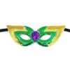 16Pcs Gold Purple Green Sequins Masquerade Venetian Mask,Vintage Venetian Mardi Gras Mask for Halloween Carnival Party view 3
