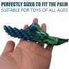 3D Printed Fidget Toys, 3D Printed Spiral Dragon Egg Fidget Toys, 3D Printed Spiral Egg Fidget Toy, Stress Relief Desk Fidget Toy, Classroom Prize, Party Favors (Blue Green) view 3