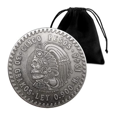 1948 Skull Pesos Hobo Coin Pendant Pouch - US Morgan Liberty Eagle Lucky Coin Challenge Coin Pendant Arts Novelty Coin Jewelry Bag