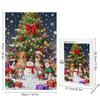 Christmas Puzzle for Adults 1000 Pieces Large Piece Jigsaw Puzzle with Cute Dogs, Cats, and Snowman, Fun DIY Family Game, Relaxing Puzzle for Sisters and Seniors, Home Wall Dcor Gift, 30x20 in view 2