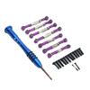COMODO Metal Pull Rod Replacement Set for 1/10 RC Car Adjustable Steering Linkage Rods Compatible with 144010 01 02 124018 124017 124016 124019(Purple) view 1