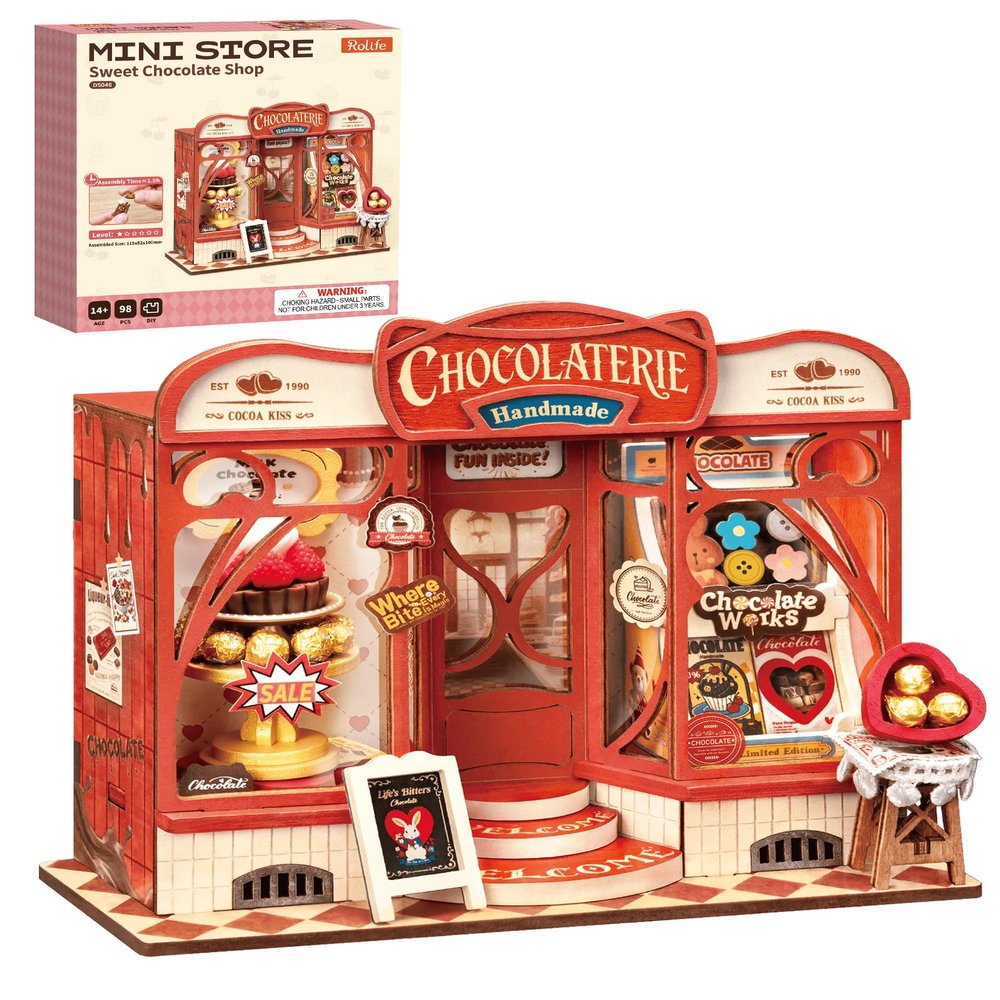 Rolife Chocolate Shop DIY Miniature House Kit