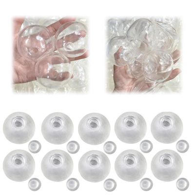 10PCS DIY Empty Stress Ball Skins DIY Kit, Blank Pressure Ball Skin DIY Kit, Vacuum Elastic Squishies Stress Balls, Fillable Sensory Squeezing Stress Ball Toy Making Kit for Kids Adults (4cm)