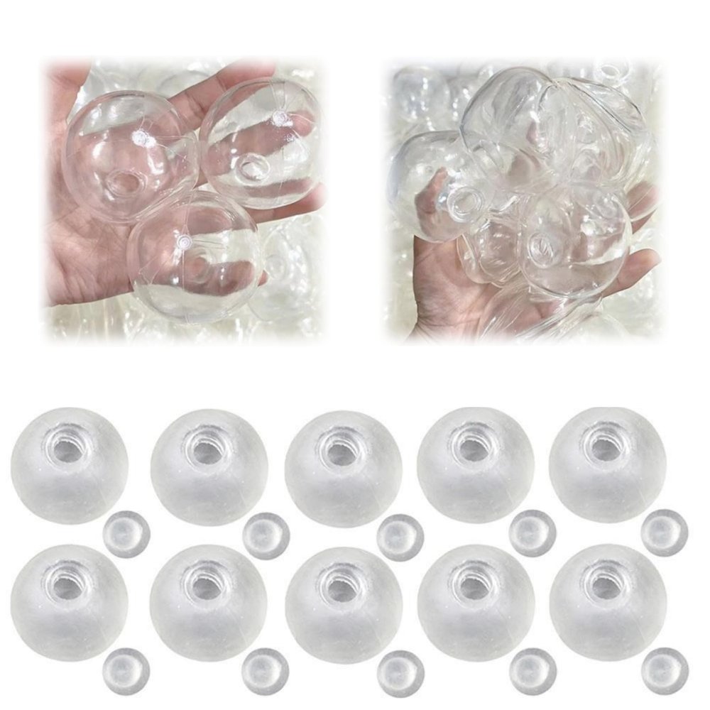 10PCS DIY Empty Stress Ball Skins DIY Kit, Blank Pressure Ball Skin DIY Kit, Vacuum Elastic Squishies Stress Balls, Fillable Sensory Squeezing Stress Ball Toy Making Kit for Kids Adults (4cm)