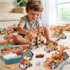 Design and Drill Toy - Toddler Tool Set with Drill & Toolbox, Create And Design Drill Kit Stem Toys for Kids Ages 3-6, Toddler Building Educational Construction Toy for 3-6 Year Old Girl (WOOD COLOR) view 2