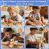 Design and Drill Toy - Toddler Tool Set with Drill & Toolbox, Create And Design Drill Kit Stem Toys for Kids Ages 3-6, Toddler Building Educational Construction Toy for 3-6 Year Old Girl (WOOD COLOR) view 4