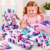 Design and Drill Toy - Toddler Tool Set with Drill & Toolbox, Create And Design Drill Kit Stem Toys for Kids Ages 3-6, Toddler Building Educational Construction Toy for 3-6 Year Old Girl (PINK) view 1