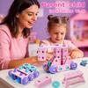 Design and Drill Toy - Toddler Tool Set with Drill & Toolbox, Create And Design Drill Kit Stem Toys for Kids Ages 3-6, Toddler Building Educational Construction Toy for 3-6 Year Old Girl (PINK) view 3