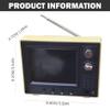 1:12 Scale USB Rechargeable Vintage Mini TV Toy with LCD Screen & 180 Rotatable Antenna for Dollhouse DIY Setting view 2