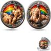 Gay Pride 2D Collectible Coin for Men ,Heads I Get Tail/Tails I Get Head Commemorative Coin Rainbow Commemorative Coins, Double-Sided Lucky Token Decision Coins for Date Night (A 10PCS) view 1