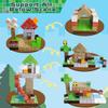 Aurname 100PCS Magnetic Blocks Forest World Set - Build Mine Red House Waterfall Scene with Magnetic Cubes, STEM Educational Toys for Toddlers 3+, Creative Magnet Tiles Gifts for Boys & Girls view 3
