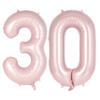 Light Pink Number 30 Balloon, 40 Inch Giant Mylar Number Balloons, Large Foil Number Balloons for Anniversary Baby Birthday Party Decorations Supplies view 1