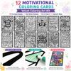 Cinrobiye 48 Pcs Velvet Coloring Posters Inspirational Quotes Fuzzy Posters to Color Bulk Felt Motivational Coloring Page for All Ages Classroom Assisted Living Festive Holiday Art&Craft Activity view 3