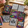 Cinrobiye 48 Pcs Velvet Coloring Posters Inspirational Quotes Fuzzy Posters to Color Bulk Felt Motivational Coloring Page for All Ages Classroom Assisted Living Festive Holiday Art&Craft Activity view 4