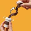 3D Printed Coffee Spill, Funny Pouring Coffee Spiral Toy,Expandable Pull Twist Desk Gadget,Cool Dual Motion Twisty Pint Keychain Novelty Prank Gift for Adults Teens(1pc) view 4