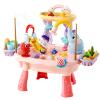 HUASHILUO 2027 Upgraded 4-in-1 Water Table for Toddlers 2-3, Kids Sensory Table with Electric Water Pump & Faucet, Kitchen Play Sink Toys with Food Accessories, Fishing Toy (NEW Pink) view 1