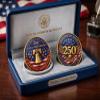 250th Anniversary USA Challenge Coin 17762026, American Independence Commemorative Coin, Patriotic Military Style Collectible Coin, Veteran Gift, USA 250 Years Token (Front+Back Side) view 2