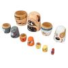 Omquot Nesting Toy, Russian Nesting Doll Toy, Wooden Decorative Toy for Birthday Gift view 3