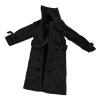Menolana 1/ Figure Trench Coat Fashion Windbreaker Jacket Dressing up Double Breasted Miniature Costume Accessories Overcoat, Black view 1