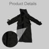 Menolana 1/ Figure Trench Coat Fashion Windbreaker Jacket Dressing up Double Breasted Miniature Costume Accessories Overcoat, Black view 4