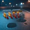 predolo Sand Table Traffic Block Model Hand-Painted Miniature Traffic Cone and Barrier Set Comes with Storage Tin Diorama Road Construction Props for Dioramas view 2