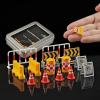 predolo Sand Table Traffic Block Model Hand-Painted Miniature Traffic Cone and Barrier Set Comes with Storage Tin Diorama Road Construction Props for Dioramas view 4