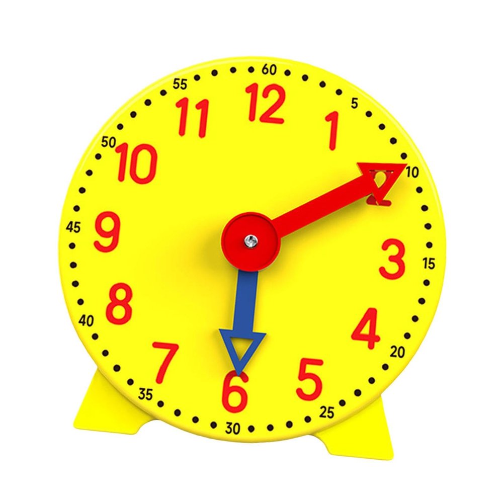 BreezeTrading Time Analog Clock Practice Clock Teaching Aid Made of PP Material with for Time Learning at Ho, 12H