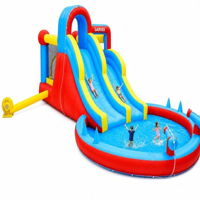 GarveeLife 23 FT Inflatable Water Slide Park, Inflatable Water Bounce House,Jumping Castle with Slide, Water Squirter, Jumping, Climbing Wall for Kids Outdoor, Blow Up Water Slides for Backyard