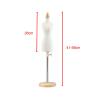 Bffcnl Miniature Mannequin Dress-Shaped Doll Display Torso Wooden Base Material Suitable for Creative Sewing Workshop and Micro Decoration, 26cm Round Base view 3