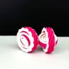 2pcs 3D Printed Spinners Fidget Toys Adults - Stress Relief Toys for ADHD, Anxiety & Sensory Needs | Quiet Office Desk Toy & Party Favors - Spinners-Magenta/White view 1