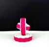 2pcs 3D Printed Spinners Fidget Toys Adults - Stress Relief Toys for ADHD, Anxiety & Sensory Needs | Quiet Office Desk Toy & Party Favors - Spinners-Magenta/White view 2