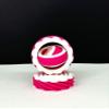 2pcs 3D Printed Spinners Fidget Toys Adults - Stress Relief Toys for ADHD, Anxiety & Sensory Needs | Quiet Office Desk Toy & Party Favors - Spinners-Magenta/White view 3