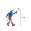 Bffcnl 4Pcs 1:87 Mini Hiking Climbing Figure People Micro Landscape Railway Accessories, Blue view 3