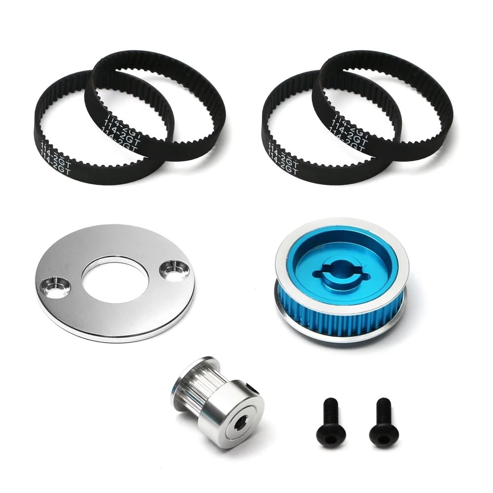 RC car Components Compatible with Tamiya for TT02 for TT-02 1/10 RC Car Upgrade Parts Low Noise Belt Drive 16T 40T Transmission Gears System