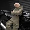 1/12 Scale Top + Work Pants for 6" Body Action Figure, Action Doll Clothes for Action FiguresNo Figure Gray-Green view 4