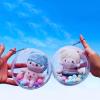 10cm Doll Protective Bag, Clear PVC Pendant Storage Pouch for Plush Doll Toy, Transparent Carrying Case with Keychain view 4