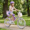 Olakids Kids Bike, 12 14 16 18 20 Inch Girls Bicycle with Doll Seat Basket Adjustable Seat and Handlebar, Handbrake and Coaster Brake view 2