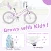 Olakids Kids Bike, 12 14 16 18 20 Inch Girls Bicycle with Doll Seat Basket Adjustable Seat and Handlebar, Handbrake and Coaster Brake view 3