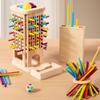 LLTCMAOYI Montessori 3-in-1 Wooden Stick Pull Game, Fun Family & Classroom Activity view 3