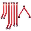 Aluminum High Clearance Chassis Links Set for Axial SCX24 90081 Deadbolt AX00004 1/24 RC Crawler Car Truck Model Parts(Red) view 1