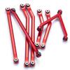 Aluminum High Clearance Chassis Links Set for Axial SCX24 90081 Deadbolt AX00004 1/24 RC Crawler Car Truck Model Parts(Red) view 4