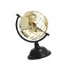 Metal Decor, Iron Hollow Out Gold Sphere with Black Stand, Rotatable 2 Size Options Modern Desktop Ornament for Home Bookshelf Living Room Decoration view 3