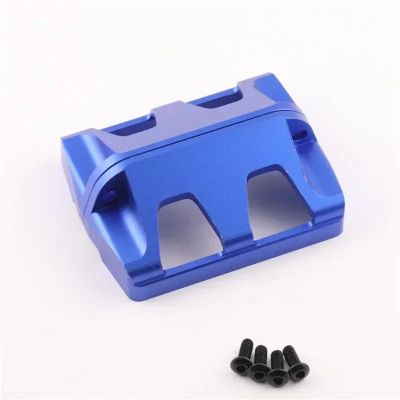 For Traxxas For E-Maxx For Summit For E-Revo For Revo 3.3 Metal Servo Protective Cover RC Upgrade Modification Repair Parts RC Car Toys Parts(Blue)