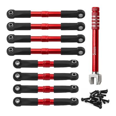 RC Automobiles Parts For Traxxas For Slash 1/16 Metal Front And Rear Toe Links With Hollow Balls 7018 7038 RC Car Upgrade Parts Accessories(Red)