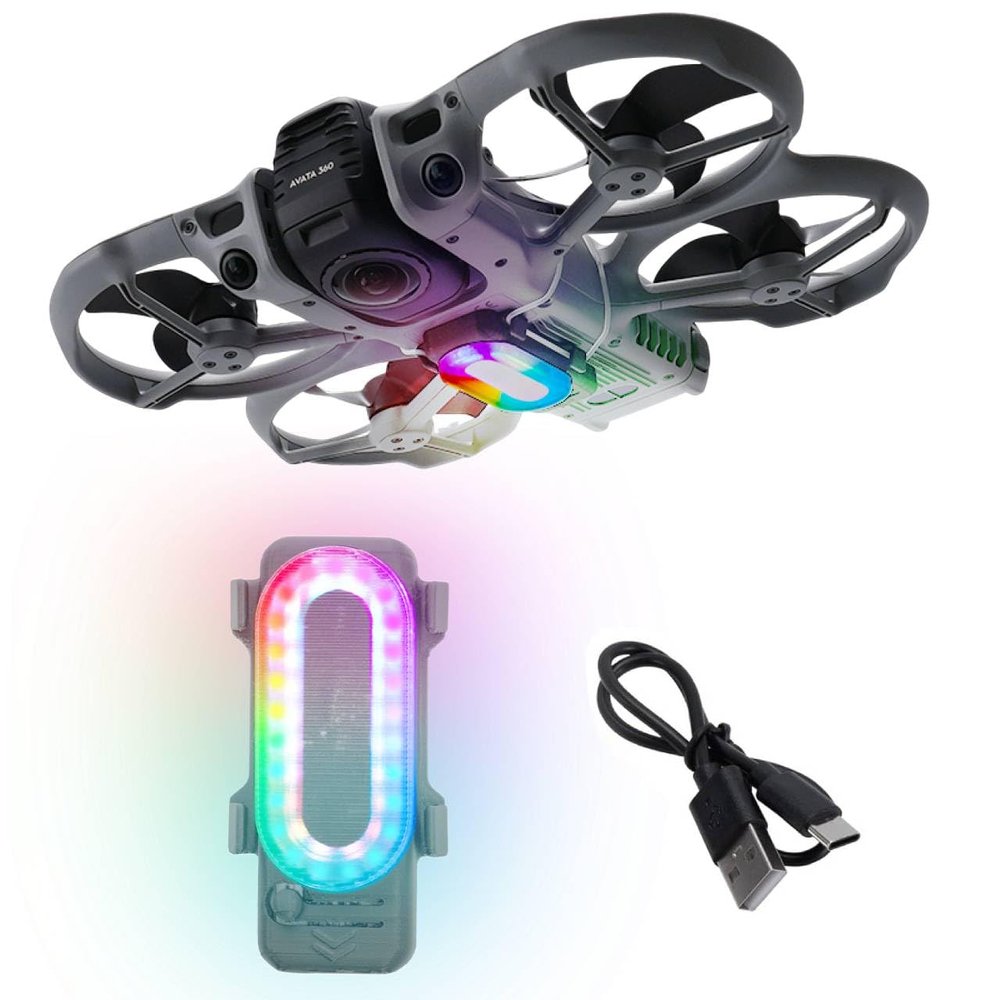 Avata 360 Color-Changing Night Light Landing Gear for DJI Avata 360, Night Lighting/Increase Height Rechargeable LED Night Flying Lights for DJI Avata360 Drone Accessories