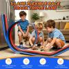 16.4ft Flexible 3-Lane Race Track for Kids - DIY Bendable Wall Racing Ramp with 3 Pull-Back Cars, Suction Cups - Portable Roll-Up Toy Car Track Compatible with 1:64 Die-Cast Cars view 2