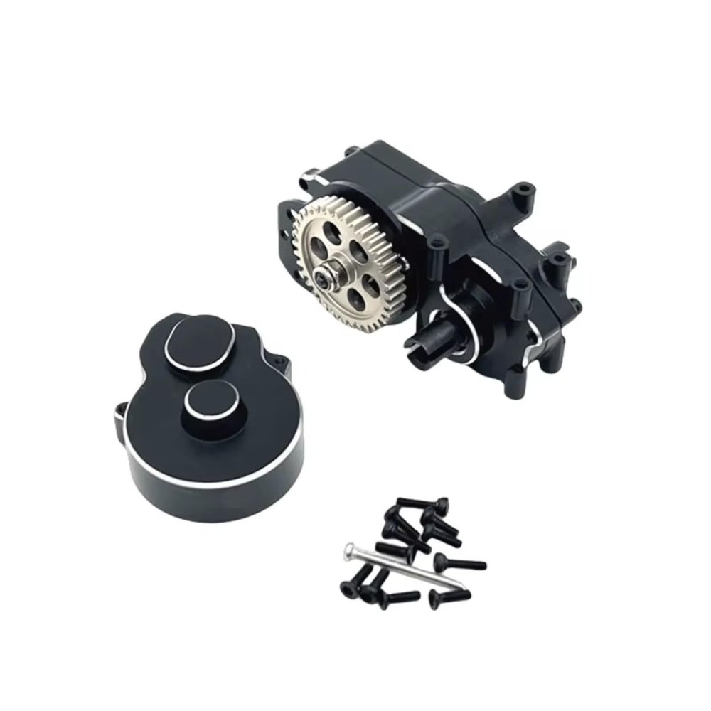 AQWBTYD Compatible with WLtoys for Losi MicroB 1/24 RC Car Upgrade Modification Parts Accessories Metal Rear Gearbox Assembly RC Assortment(Black)