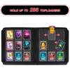 WITHYU Top Loader Binder 9 Pocket, Holds 288 Toploaders for 3" x 4" Trading Cards, Premium PU Leather Ringless Album with Zipper Closure, Gift for Card Collectors, Burgundy view 2